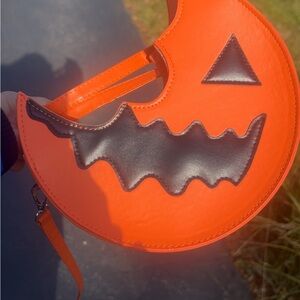 Spirit Halloween Sam Orange Pumpkin Crossbody Bag
